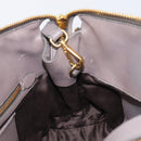 Miu Miu Matelasse Hand Bag Leather 2way Gray Gold Auth 201882V-20
