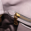 Miu Miu Matelasse Hand Bag Leather 2way Gray Gold Auth 201882V-22