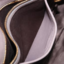 Miu Miu Matelasse Hand Bag Leather 2way Gray Gold Auth 201882V-24