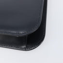 CARTIER Sapphire Line Chain Shoulder Bag Leather Navy Gold Auth 201887A-9
