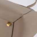 CELINE Belt Bag Hand Bag Leather Beige Gold Auth 201889V-15