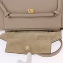 CELINE Belt Bag Hand Bag Leather Beige Gold Auth 201889V-17