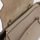 CELINE Belt Bag Hand Bag Leather Beige Gold Auth 201889V-18