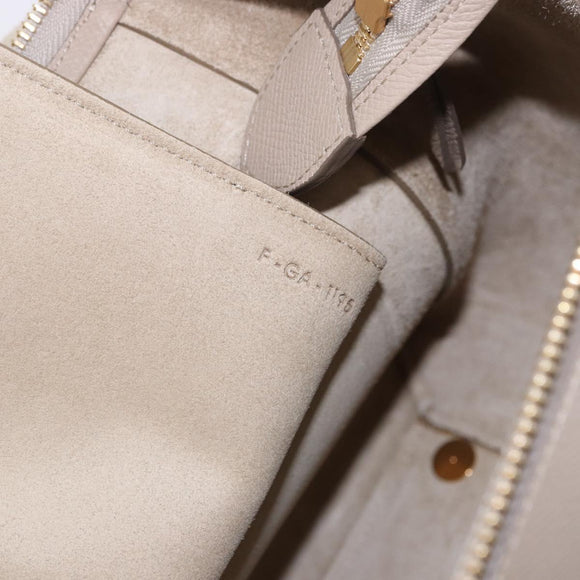 CELINE Belt Bag Hand Bag Leather Beige Gold Auth 201889V