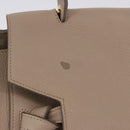 CELINE Belt Bag Hand Bag Leather Beige Gold Auth 201889V-3
