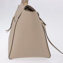 CELINE Belt Bag Hand Bag Leather Beige Gold Auth 201889V-6