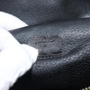 CELINE Circle Macadam Canvas Hand Bag PVC 2way Black Gold Auth 201894-23