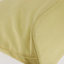 PRADA Hand Pouch Satin Yellow Gold Auth 201895-11