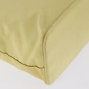 PRADA Hand Pouch Satin Yellow Gold Auth 201895-13