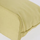 PRADA Hand Pouch Satin Yellow Gold Auth 201895-14