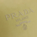 PRADA Hand Pouch Satin Yellow Gold Auth 201895-16