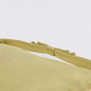 PRADA Hand Pouch Satin Yellow Gold Auth 201895-9