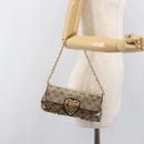 GUCCI GG Crystal Histeria Bag Coated Canvas Beige Gold 208710 Auth 201897-24