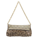 GUCCI GG Crystal Histeria Bag Coated Canvas Beige Gold 208710 Auth 201897-3