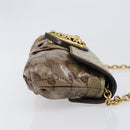 GUCCI GG Crystal Histeria Bag Coated Canvas Beige Gold 208710 Auth 201897-4
