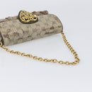 GUCCI GG Crystal Histeria Bag Coated Canvas Beige Gold 208710 Auth 201897-7