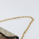 GUCCI GG Crystal Histeria Bag Coated Canvas Beige Gold 208710 Auth 201897-8