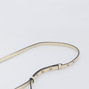 Chloe Nile Minaudière Hand Bag Leather 2way White Gold Auth 201900A-10