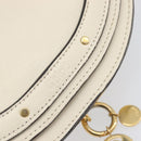 Chloe Nile Minaudière Hand Bag Leather 2way White Gold Auth 201900A-18