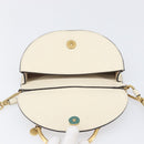 Chloe Nile Minaudière Hand Bag Leather 2way White Gold Auth 201900A-19
