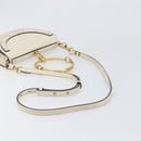 Chloe Nile Minaudière Hand Bag Leather 2way White Gold Auth 201900A-9
