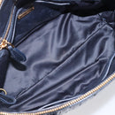 Miu Miu Matelasse Hand Bag Leather Navy Gold Auth 201903V-17