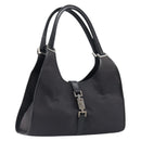 GUCCI Jackie Hand Bag Canvas Black Silver 002 1067 Auth 201904-1