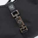GUCCI Jackie Hand Bag Canvas Black Silver 002 1067 Auth 201904-17