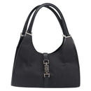GUCCI Jackie Hand Bag Canvas Black Silver 002 1067 Auth 201904-13
