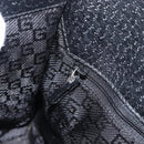 GUCCI Jackie Hand Bag Canvas Black Silver 002 1067 Auth 201904-21
