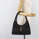 GUCCI Jackie Hand Bag Canvas Black Silver 002 1067 Auth 201904-23