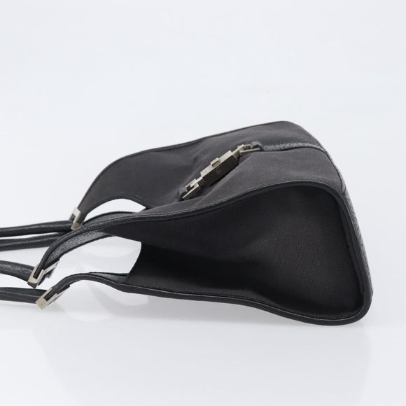 GUCCI Jackie Hand Bag Canvas Black Silver 002 1067 Auth 201904