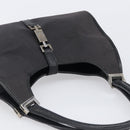 GUCCI Jackie Hand Bag Canvas Black Silver 002 1067 Auth 201904-6
