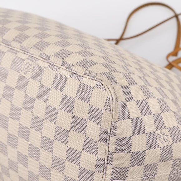 LOUIS VUITTON Damier Azur Neverfull GM Tote Bag N41360 LV Auth 201906