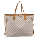 LOUIS VUITTON Damier Azur Neverfull GM Tote Bag N41360 LV Auth 201906-3