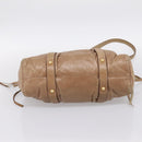 Miu Miu Hand Bag Vitellolux 2way Brown Gold Auth 201908-5