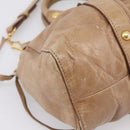 Miu Miu Hand Bag Vitellolux 2way Brown Gold Auth 201908-15