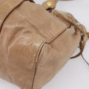 Miu Miu Hand Bag Vitellolux 2way Brown Gold Auth 201908-16