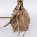 Miu Miu Hand Bag Vitellolux 2way Brown Gold Auth 201908-4