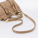 Miu Miu Hand Bag Vitellolux 2way Brown Gold Auth 201908-9