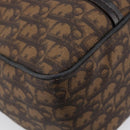 Christian Dior Trotter Canvas Chain Bag PVC Romantic Brown Silver Auth 201909V-11