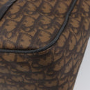 Christian Dior Trotter Canvas Chain Bag PVC Romantic Brown Silver Auth 201909V-12