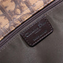 Christian Dior Trotter Canvas Chain Bag PVC Romantic Brown Silver Auth 201909V-16