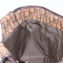 Christian Dior Trotter Canvas Chain Bag PVC Romantic Brown Silver Auth 201909V-18