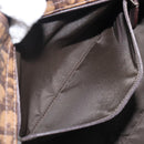 Christian Dior Trotter Canvas Chain Bag PVC Romantic Brown Silver Auth 201909V-21