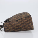 Christian Dior Trotter Canvas Chain Bag PVC Romantic Brown Silver Auth 201909V-5