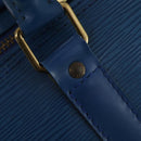 LOUIS VUITTON Epi Keepall 45 Boston Bag Blue M42975 LV Auth 201910-14