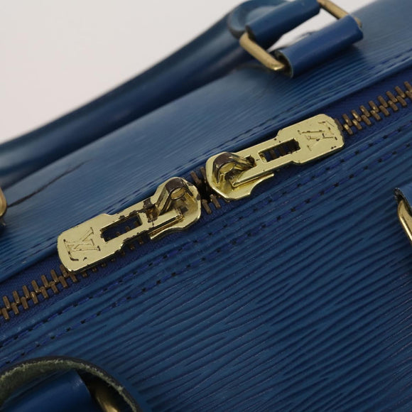 LOUIS VUITTON Epi Keepall 45 Boston Bag Blue M42975 LV Auth 201910