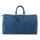 LOUIS VUITTON Epi Keepall 45 Boston Bag Blue M42975 LV Auth 201910-2