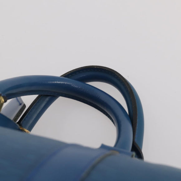 LOUIS VUITTON Epi Keepall 45 Boston Bag Blue M42975 LV Auth 201910